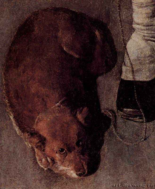 Гирондист (шарманщик) с собакой. Фрагмент. 1624-1650 - Холст, маслоБароккоФранцияБерг. Городской музей